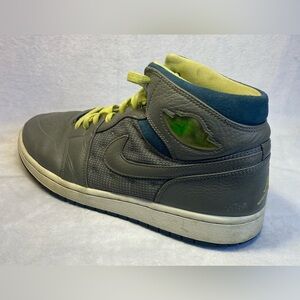 Nike Air Jordan 1 Retro 97 TXT Gray Pewter Electric Yellow 555071-045 RARE 11